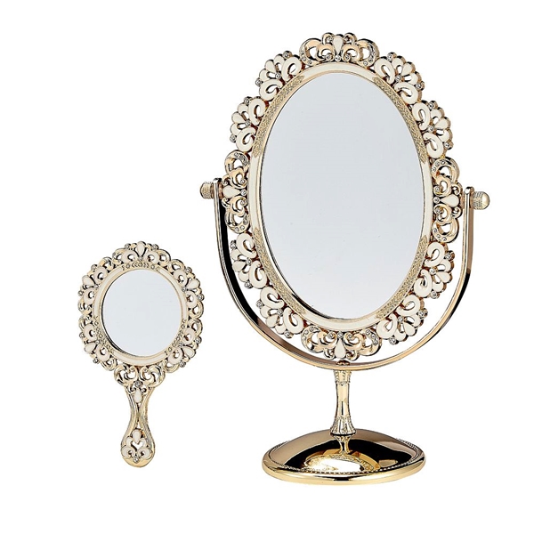 FashionCraft Deluxe Mirror Set with Tilting Oval Mirror & Hand Mirror