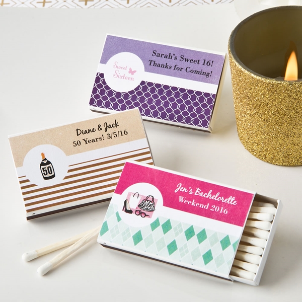 Personalized Expressions Collection 50 Matchboxes (Birthday Designs)