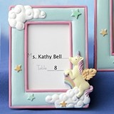 FashionCraft Unicorn and Puffy Clouds Design 2x3 Placecard/Photo Frame
