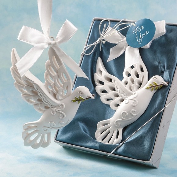 FashionCraft Dove of Peace with Olive Branch Hanging Ornament