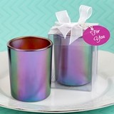 FashionCraft Stunning Iridescent Candle Holder with Tea-Light Candle