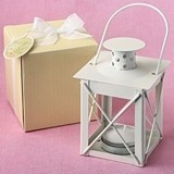 FashionCraft 'Love Lights the Way' Luminous Metal Lantern in Ivory