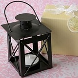 FashionCraft 'Love Lights the Way' Matte-Black-Finish Metal Lantern