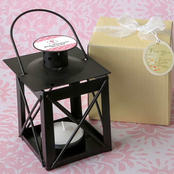 Personalized Expressions Matte-Black-Finish Luminous Metal Lantern