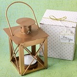 FashionCraft 'Love Lights the Way' Matte-Gold-Finish Metal Lantern