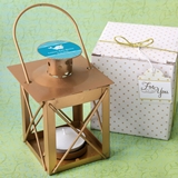 Personalized Expressions Matte-Gold-Finish Luminous Metal Lantern