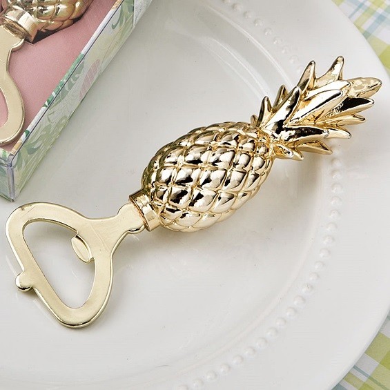 Warm Welcome Collection Golden Pineapple-Shaped Bottle Opener