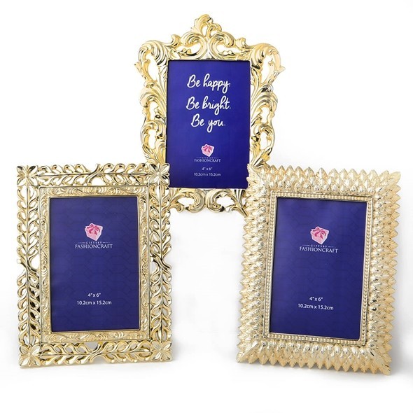 4x6 Picture Frame, 4x6 Cardboard Picture Frame, 4x6 Gold Text