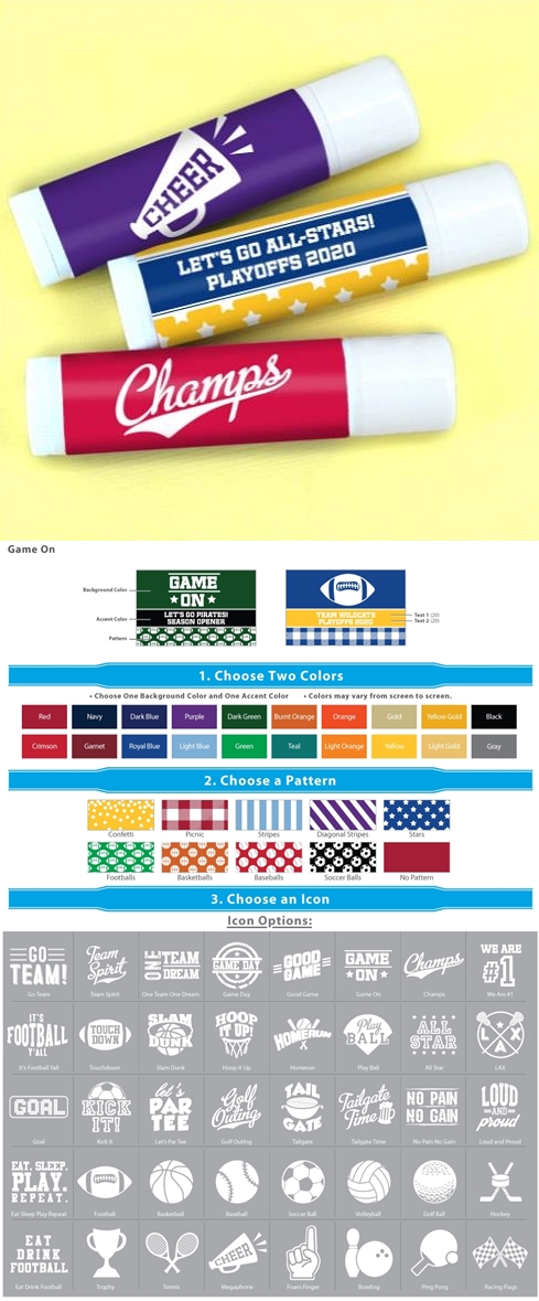 Ducky Days Personalized Lip Balm in White Tube (Sports-Themed Designs)