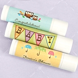 Ducky Days Personalized Lip Balm in White Tube (Baby Shower Designs)