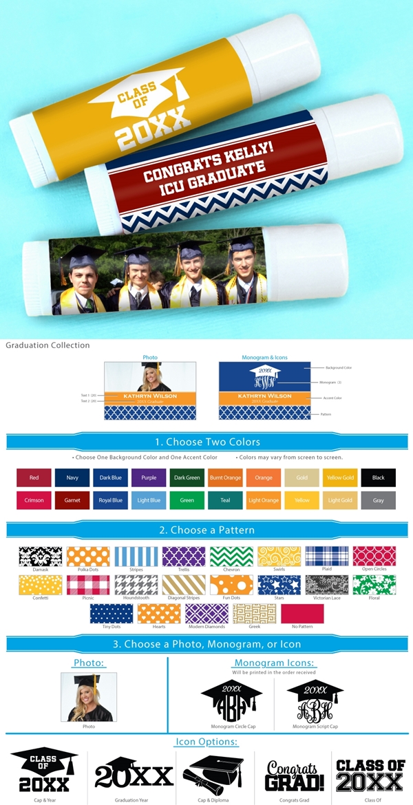 Ducky Days Personalized Lip Balm in White Tube (Graduation Designs)