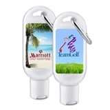 Custom Corporate Logo SPF-30 Sunscreen Bottle with Carabiner