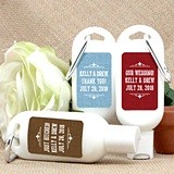 Personalized SPF-30 Sunscreen Bottle w/ Carabiner (Silhouette Designs)