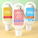 Personalized SPF-30 Sunscreen with Carabiner (Kids Birthday Designs)