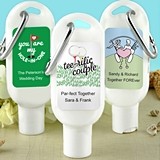 Personalized SPF-30 Sunscreen Bottle with Carabiner (Golf Designs)