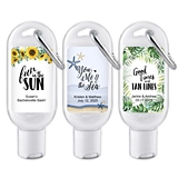 Personalized Floral & Botanicals SPF30 Sunscreen Bottle with Carabiner