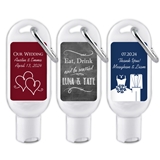 Personalized Hand Sanitizer Bottle with Carabiner (Silhouette Designs)