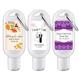 Personalized Hand Sanitizer Bottle with Carabiner (Wedding Designs)