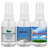 Custom Corporate Hand Sanitizer Spray in 2oz Apothecary Glass Bottle
