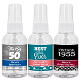 Personalized 2oz Hand Sanitizer Spray Bottle (Adult Birthday Designs)
