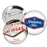 Custom Corporate Logo Glossy Disc-Shaped Round Pin-On Buttons