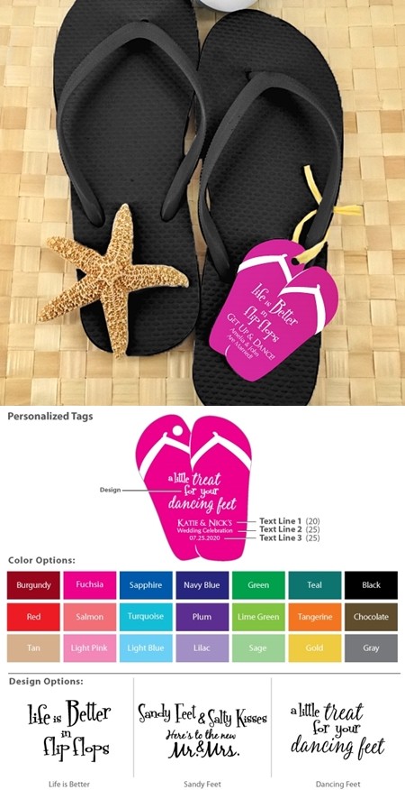 black flip flops for wedding