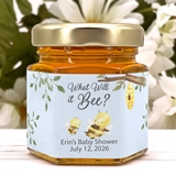 Best Baby Shower Hexagonal-Glass Honey Jar (Numerous Designs)