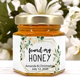 Floral & Botanicals Designs Hexagonal-Glass Honey Jar (Numerous Designs)