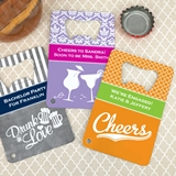 Personalized Stainless Steel Credit Card Bottle Opener (64 Designs)