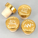 Personalized Gold Aluminum Top Bottle Stopper (64 Unique Designs)