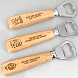 Personalized Durable Wood-Handled Bottle Opener (Sports-Themed Designs)