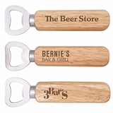 Custom Corporate Logo Wood-Handled Bottle Opener