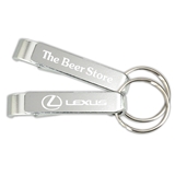 Custom Corporate Logo Silver Aluminum Bottle Opener/Keychain