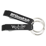 Custom Corporate Logo Black Aluminum Bottle Opener/Keychain