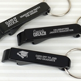 Graduation Personalized Black Aluminum Bottle Opener/Keychain