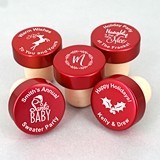 Holiday Personalized Red Aluminum Top Bottle Stopper (42 Designs)