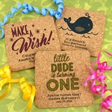 Ducky Days Personalized Kids Birthday Square Cork Coasters