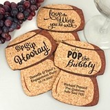 Personalized Cork Stopper-Shaped Theme Cork Coasters (15 Colors)