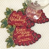 Personalized Wine Grape Cluster-Shaped Theme Cork Coasters