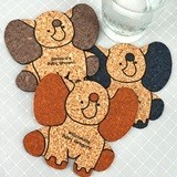 Personalized Baby-Elephant-Shaped Baby Shower Cork Coaster (15 Colors)