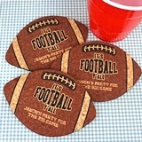 Ducky Days Personalized Football-Shaped Cork Coasters (4 Designs)