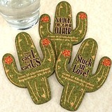 Ducky Days Personalized Cactus-Shaped Cork Coasters (3 Sayings)