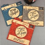 Personalized Camera-Shaped Cork Coasters (2 Sayings; 15 Colors)