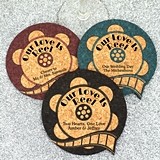 Personalized Movie Film Reel-Shaped Cork Coasters (15 Colors)