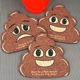 Personalized Poop Emoji Expressions-Shaped Cork Coasters