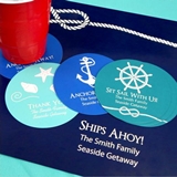 Personalized Round Cardstock-Paper Coasters (Silhouette Designs)
