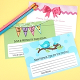 Personalized Baby Shower Advice Cards (Various Designs) (Set of 25)
