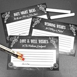 Personalized Chalkboard Motif Cardstock Advice Cards (Set of 25)