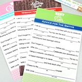 Personalized 'Wed Libs' Wedding Advice Cards (Set of 25)