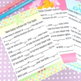 Personalized 'Baby Libs' Baby Shower Advice Cards (Set of 25)